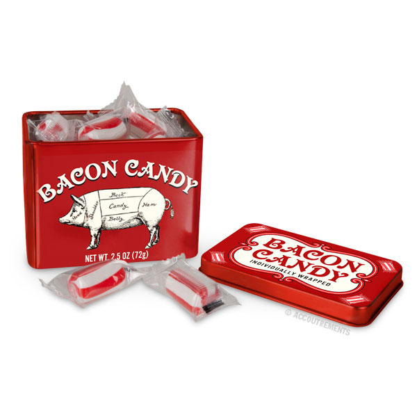 Bacon Flavored Candy in Collectible Tin