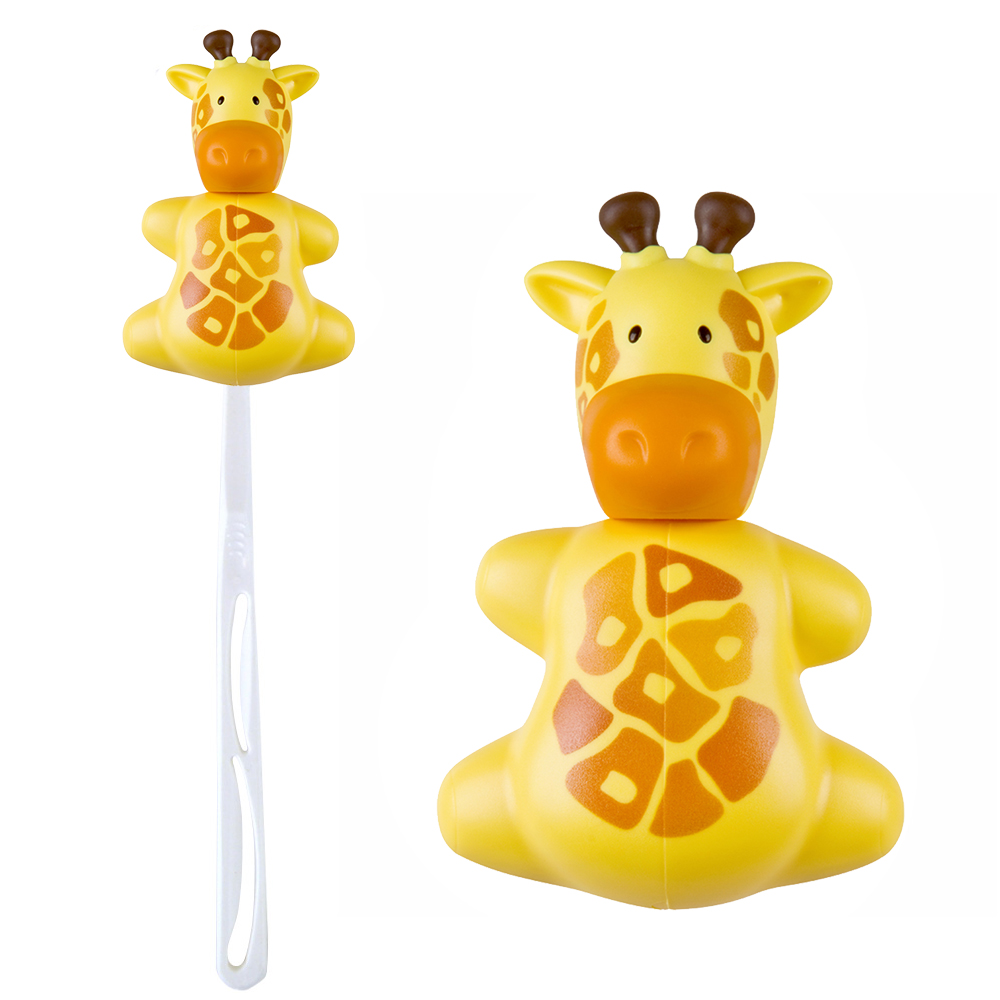 Yellow Giraffe Flipper Toothbrush Holder