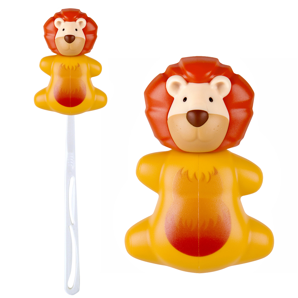Yellow Lion Flipper Toothbrush Holder