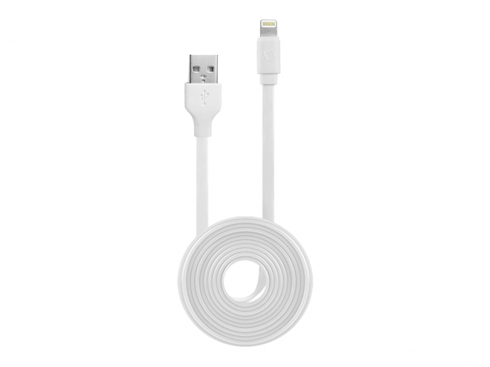 White 4 Ft. Lightning Compatible Flat Wire Charging Data Sync Cable (Apple MFI Certified) White 4 Ft. Lightning Compatible Flat Wire Charging Data Sync Cable (Apple MFI Certified)