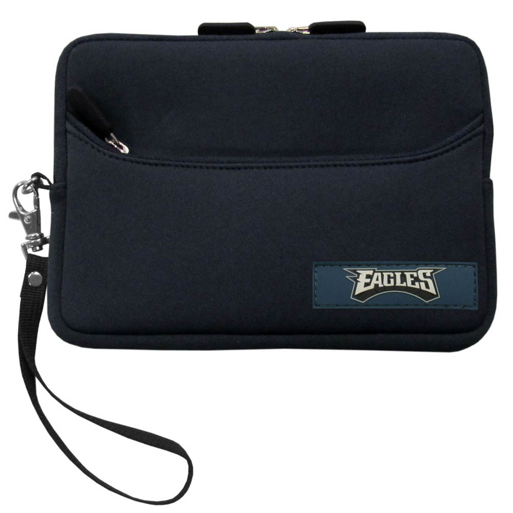 Philadelphia Eagles Black Neoprene Case w/ Wrist Strap for 7" Devices - NFL Licensed