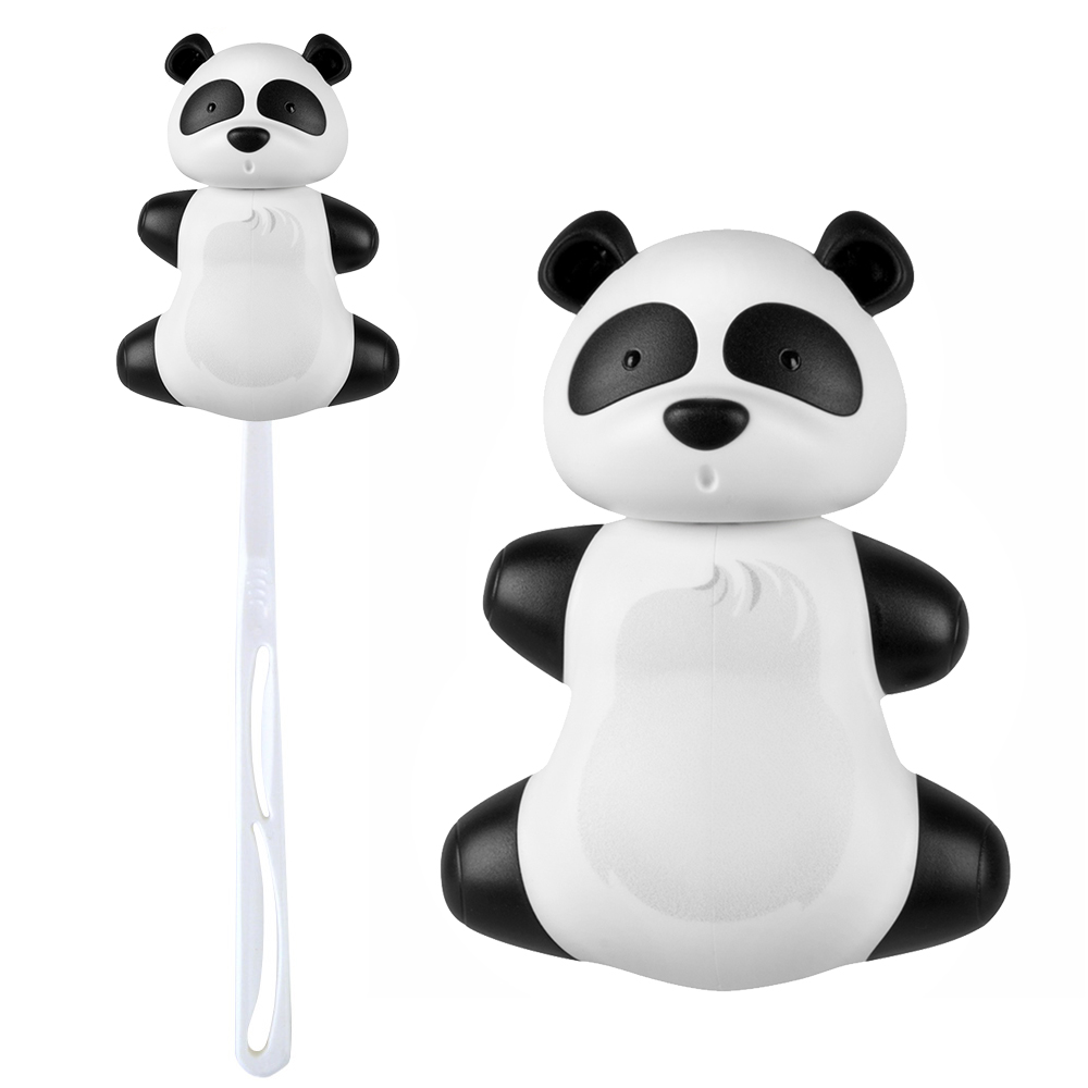 Black/ White Panda Flipper Toothbrush Holder