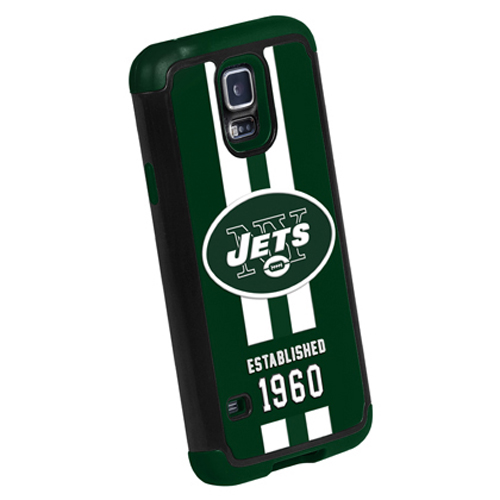 Forever Collectibles NFL New York Jets Dual Hybrid TPU Samsung Galaxy S5 Rugged Case