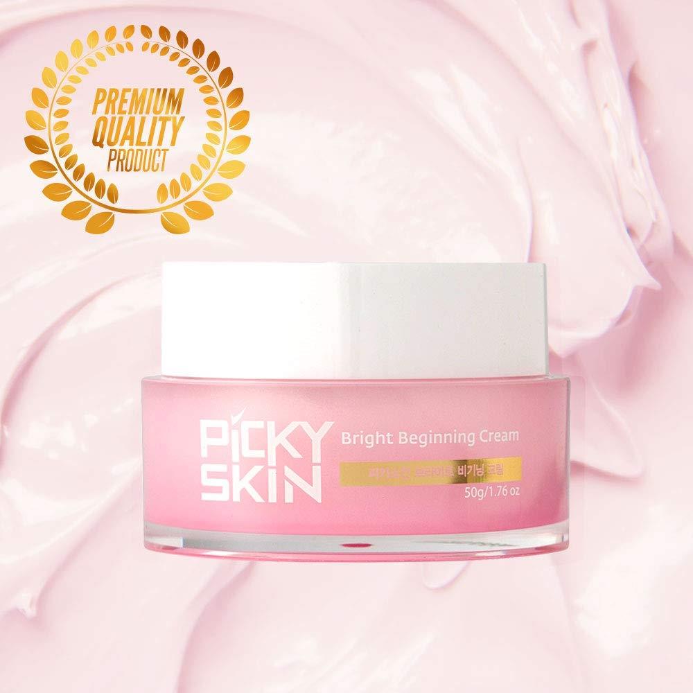 PICKYSKIN Bright Beginning Cream K Beauty, Whitening and Anti-Aging Cream, 1.76 oz
