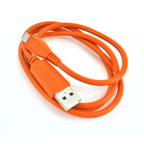 USB to Micro USB Data Cable - Outrageous Orange