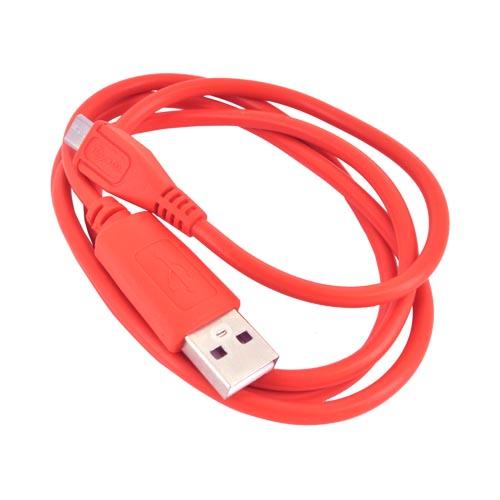 USB to Micro USB Data Cable - Rad Red