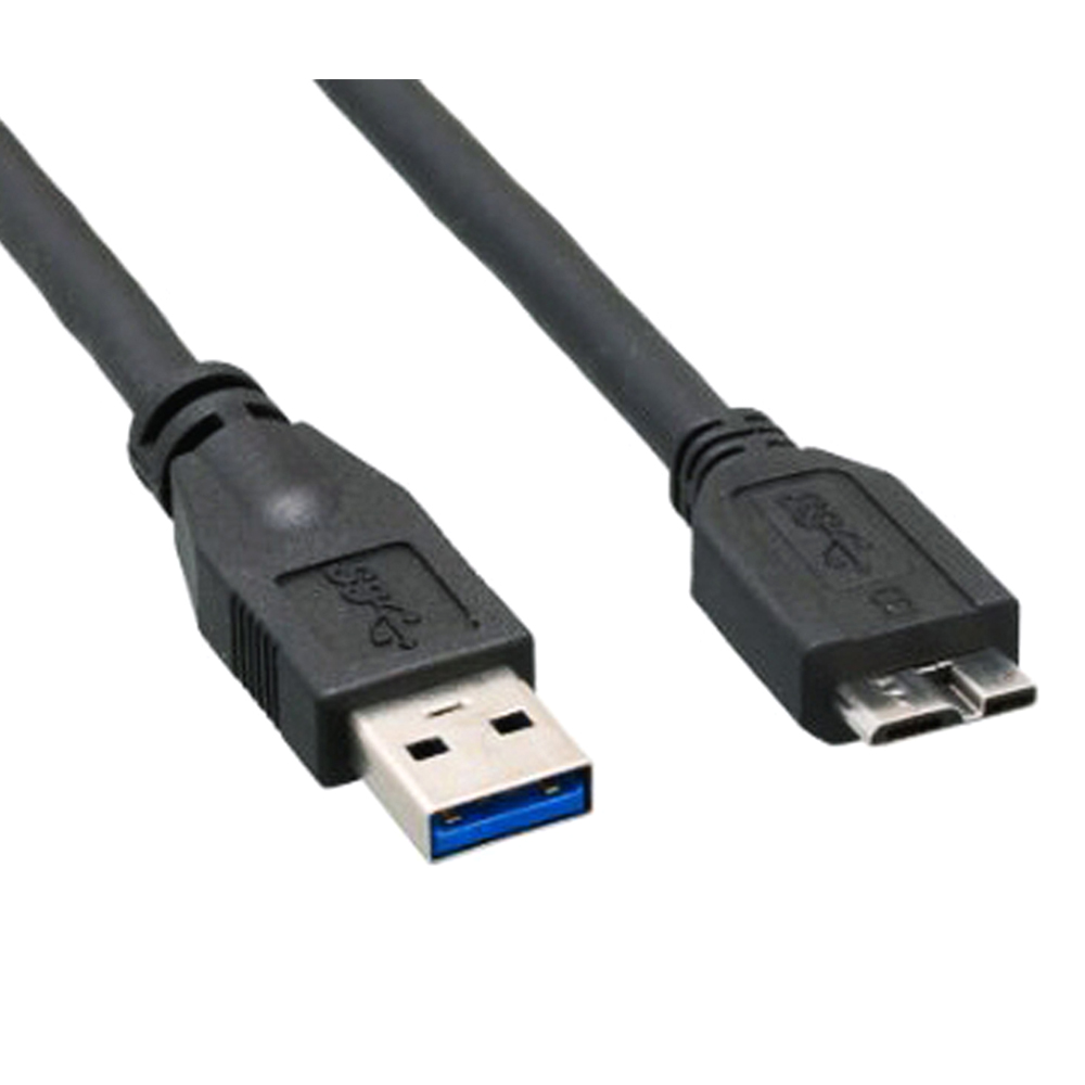 Black USB 3.0 A Male to Micro B Data Cable - 10FT/ 3M