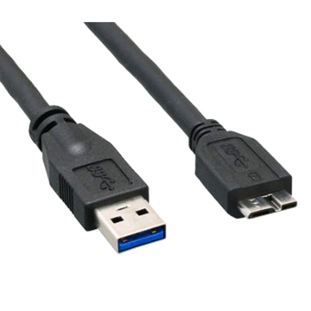Black USB 3.0 A Male to Micro B Data Cable - 6FT/ 1.8M