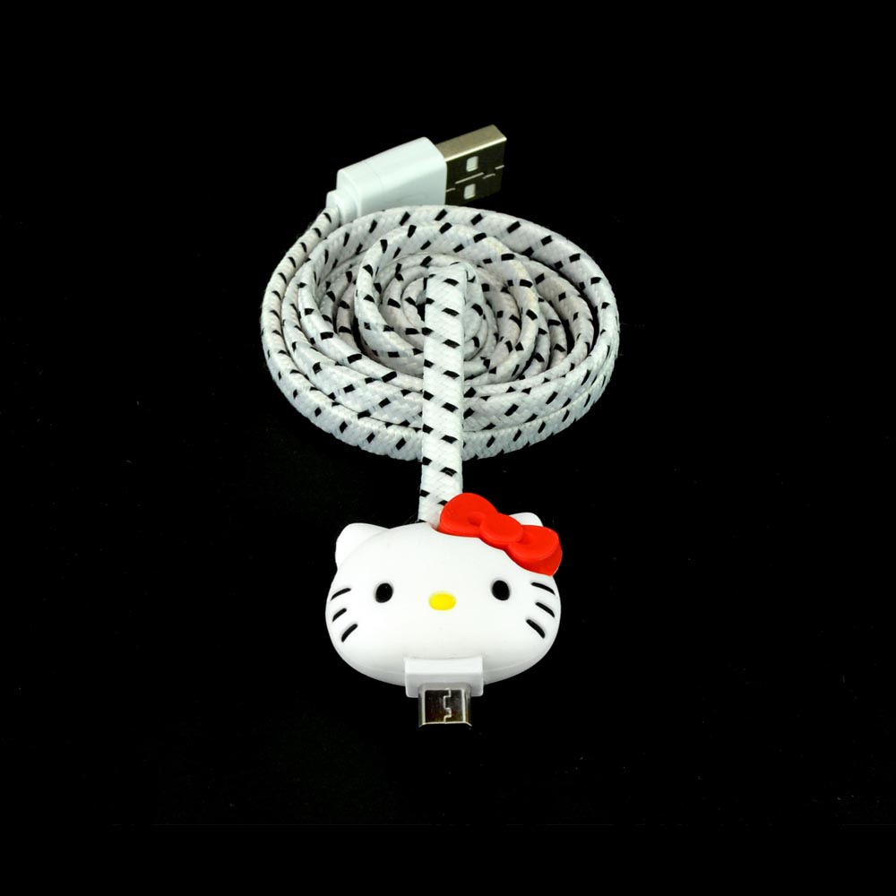 Hello Kitty White Micro USB Charge & Sync Data Cable