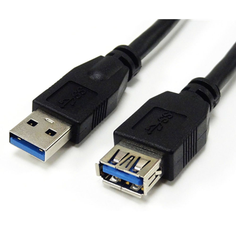 Black USB 3.0 A Male to A Female Extension Cable - 10FT/ 3M