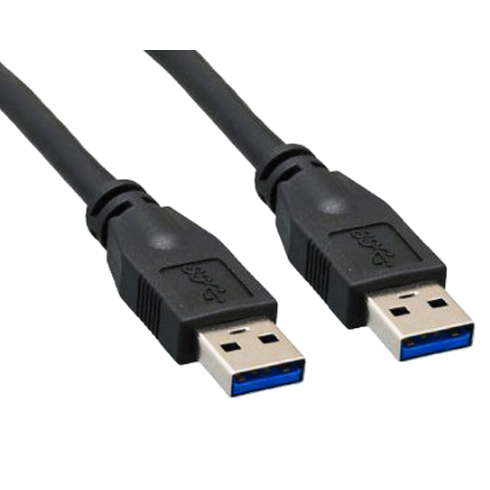 Black USB 3.0 A Male to A Male Data Cable - 3FT/ 1M