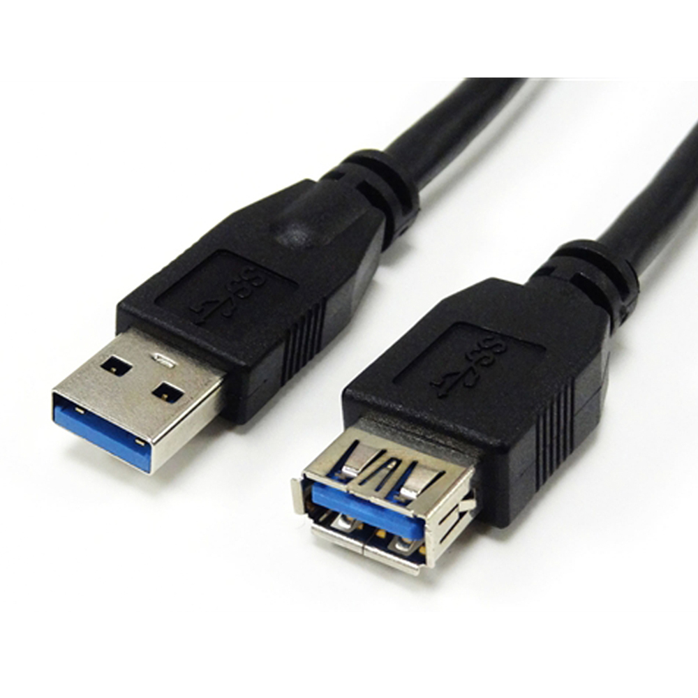 Black USB 3.0 A Male to A Female Extension Cable - 6FT/ 1.8M