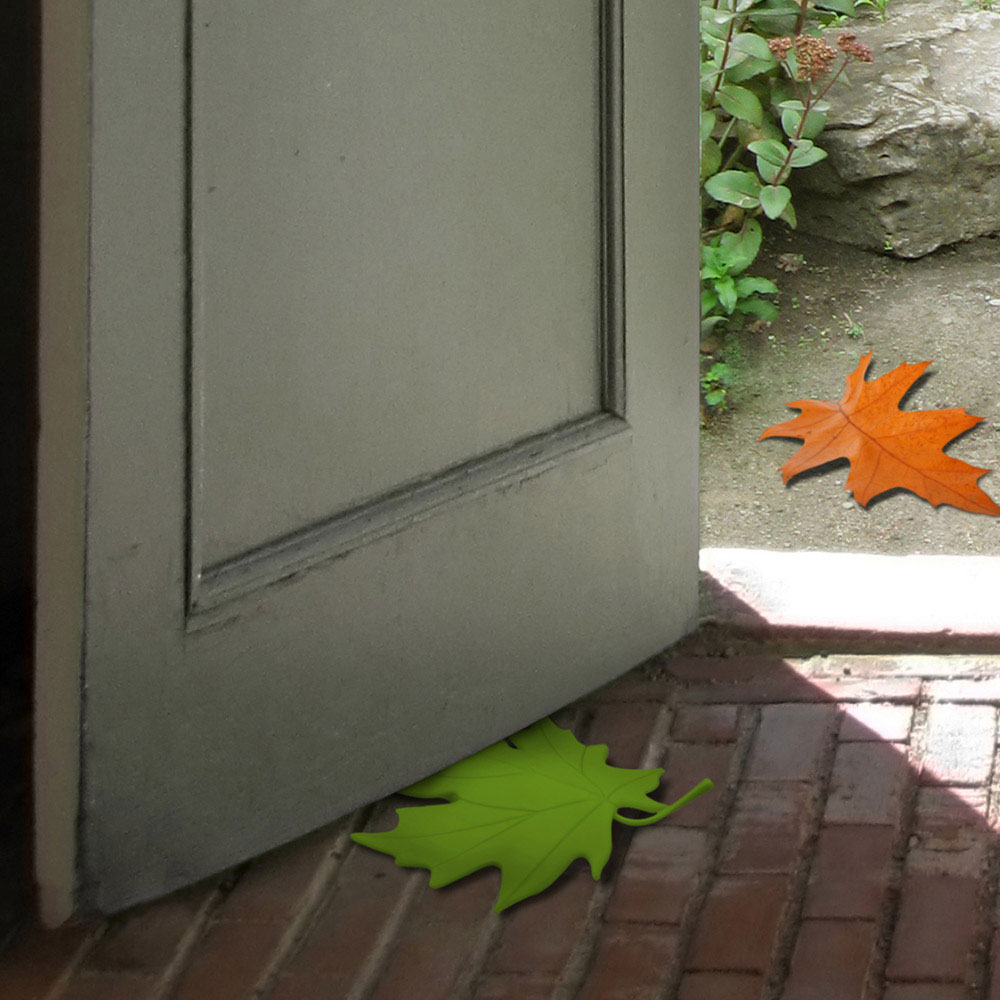 Green Maple Leaf Door Stop - Great For Home Decor!
