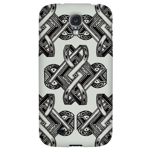 Tribal Art on Gray - Geeks Designer Line Tattoo Series Hard Back Case for Samsung Galaxy S4 Tribal Art on Gray - Geeks Designer Line Tattoo Series Hard Back Case for Samsung Galaxy S4
