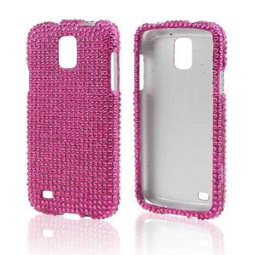 Hot Pink Gems Bling Hard Case for Samsung Galaxy S4 Active