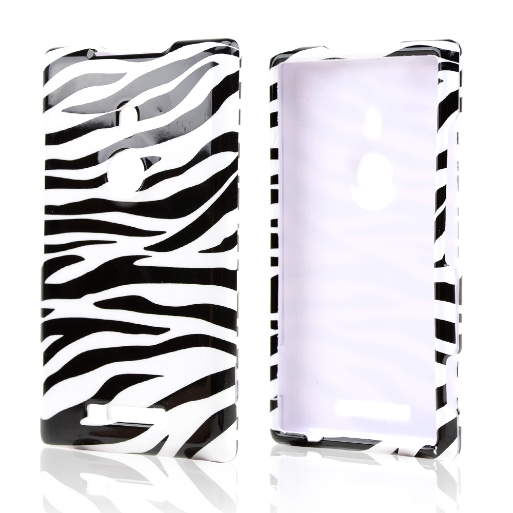 Black Zebra on White Hard Case for Nokia Lumia 925