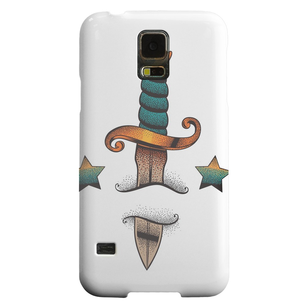Geeks Designer Line (GDL) Samsung Galaxy S5 Matte Hard Back Cover - Dagger on White Geeks Designer Line (GDL) Samsung Galaxy S5 Matte Hard Back Cover - Dagger on White
