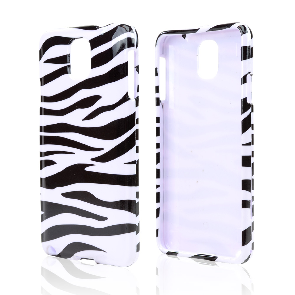 Black Zebra on White Hard Case for Samsung Galaxy Note 3