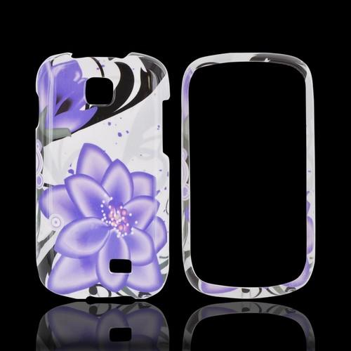 Samsung Galaxy Appeal Hard Case - Purple Lily on White
