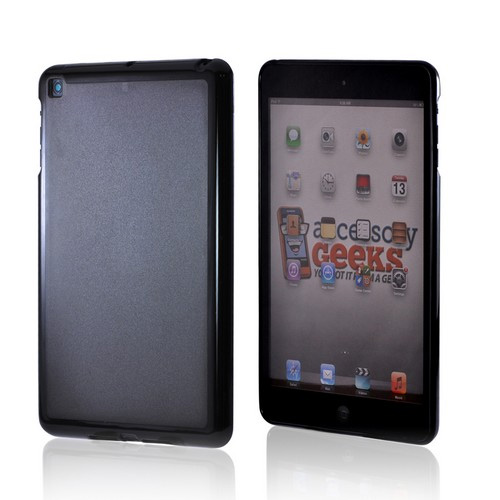 Apple iPad Mini Hard Back w/ Crystal Silicone Border - Black/ Smoke