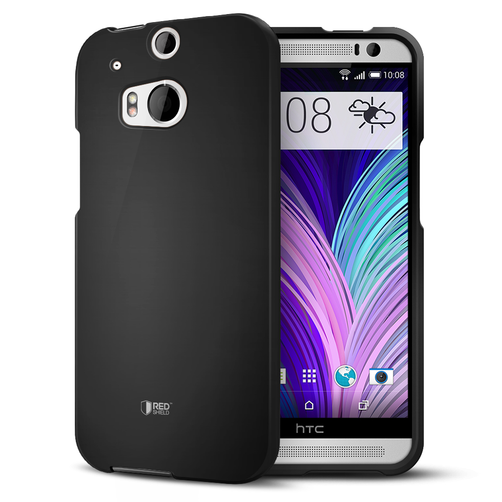 Black Rubberized Hard Case for HTC One (M8)