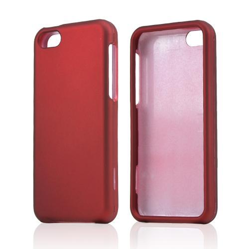 Red Rubberized Hard Case for Apple iPhone 5C