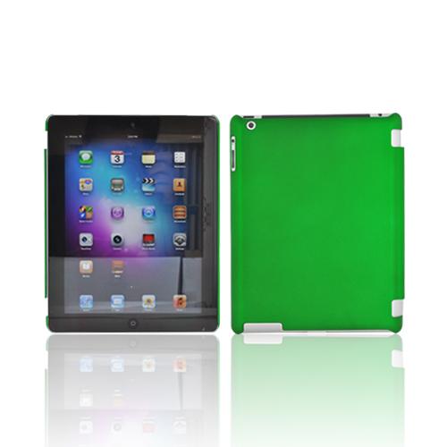 Apple New iPad (3rd Gen.) Rubberized Hard Case - Green (Works with Smart Cover!)