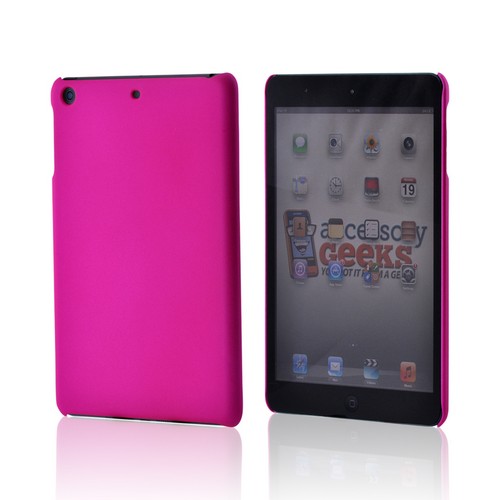 Hot Pink Rubberized Hard Case for Apple iPad Mini 1/2/3