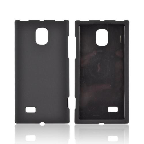 LG Optimus VS930 (Optimus LTE II) Rubberized Hard Case - Black