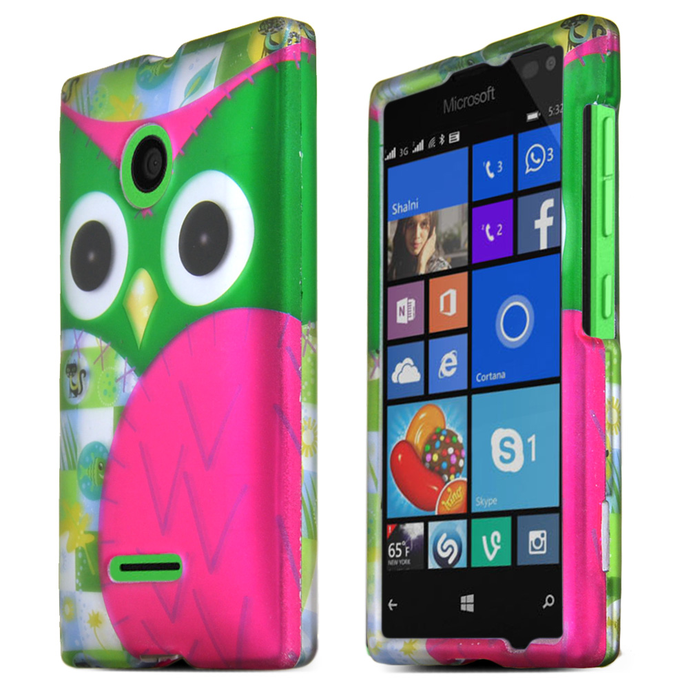 Nokia Lumia 435 Case, GREEN OWL Slim & Protective Rubberized Matte Hard Plastic Case Nokia Lumia 435 Case, GREEN OWL Slim & Protective Rubberized Matte Hard Plastic Case
