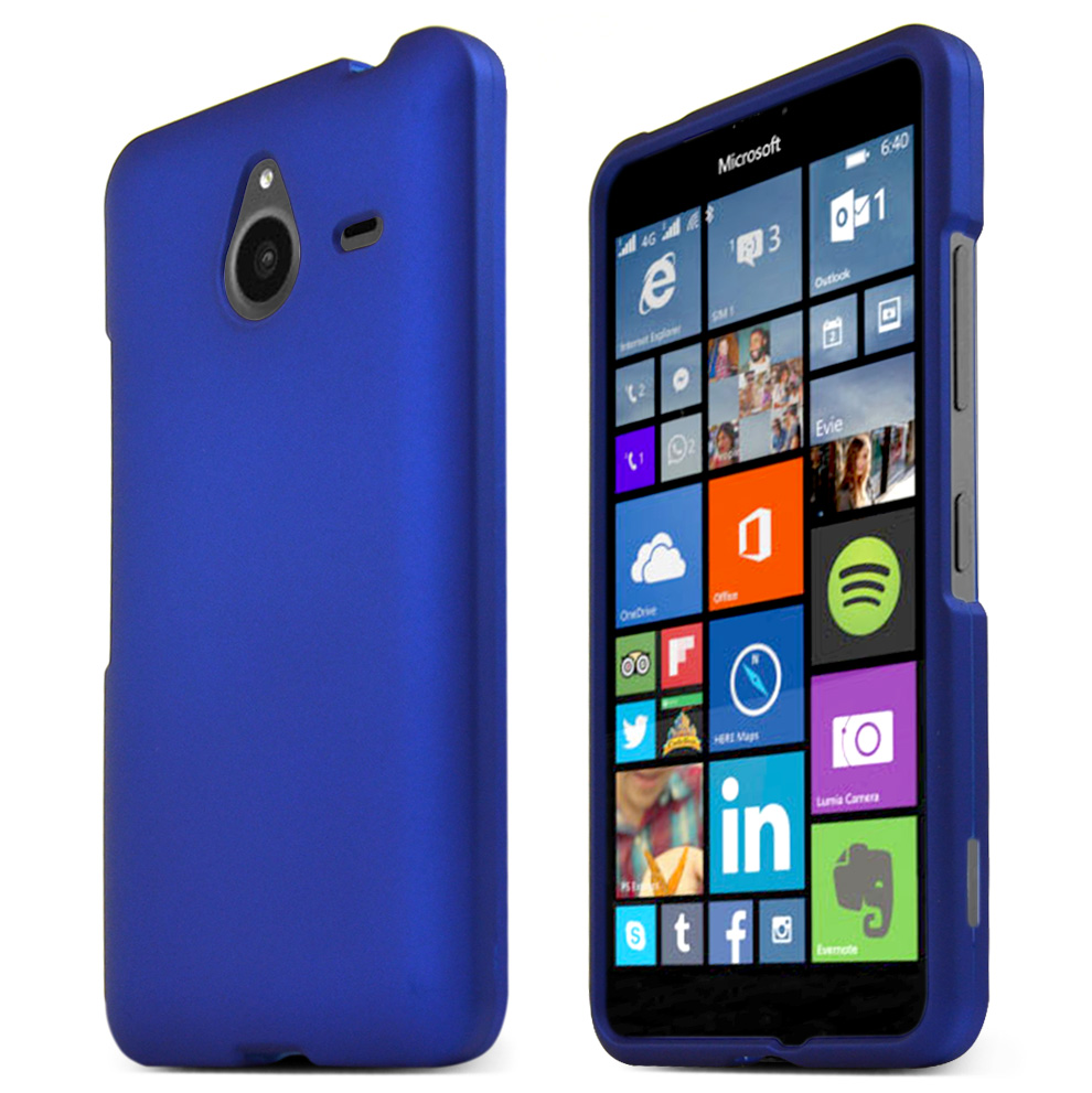 Nokia Lumia 640 XL Case, BLUE Slim & Protective Rubberized Matte Hard Plastic Case Nokia Lumia 640 XL Case, BLUE Slim & Protective Rubberized Matte Hard Plastic Case