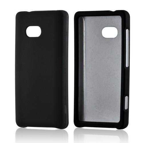 Black Rubberized Hard Case for Nokia Lumia 810