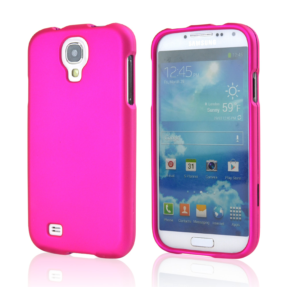 Rose Pink Rubberized Hard Case for Samsung Galaxy S4