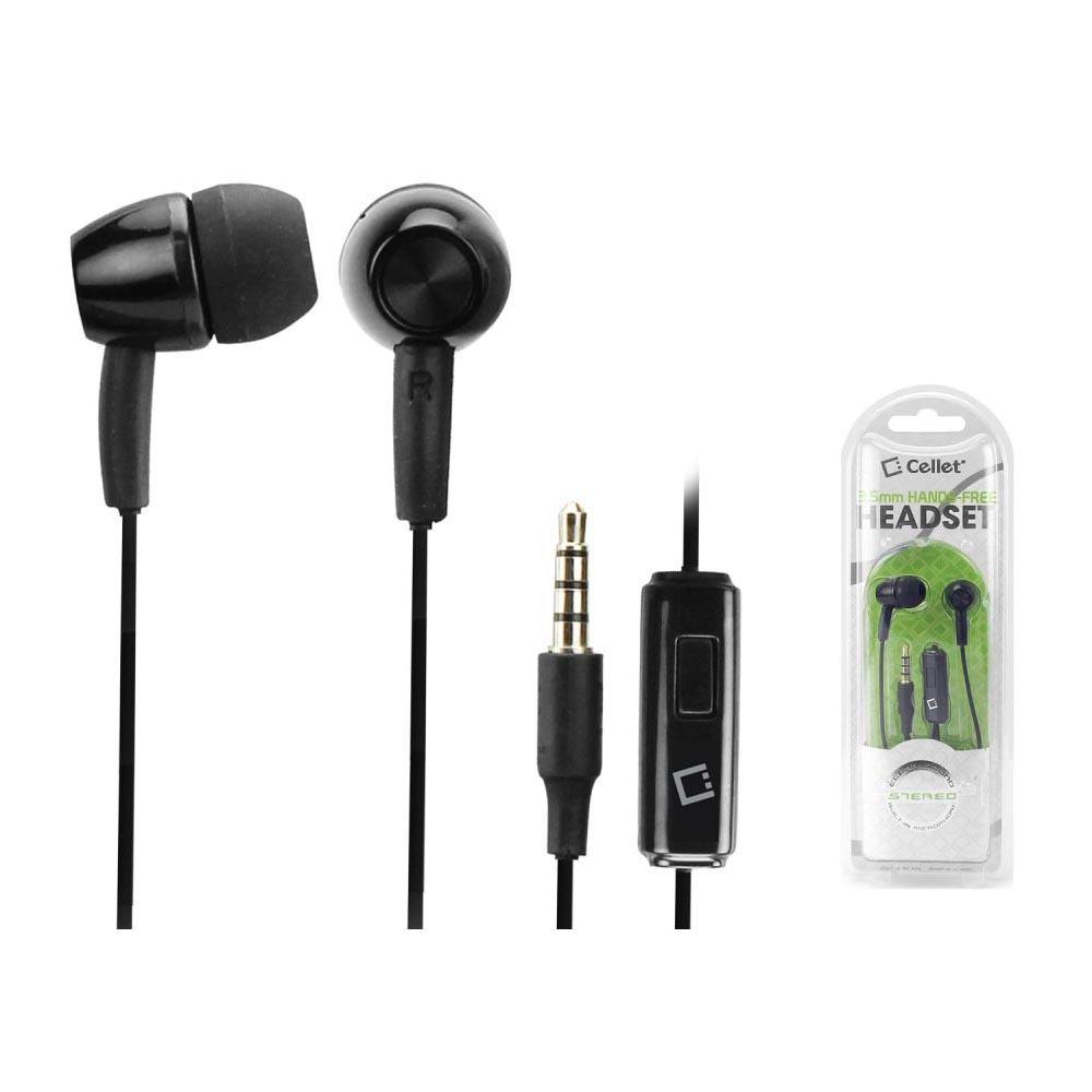 Cellet Hands-Free Stereo Headset w/ On/Off Switch (3.5mm) - Black