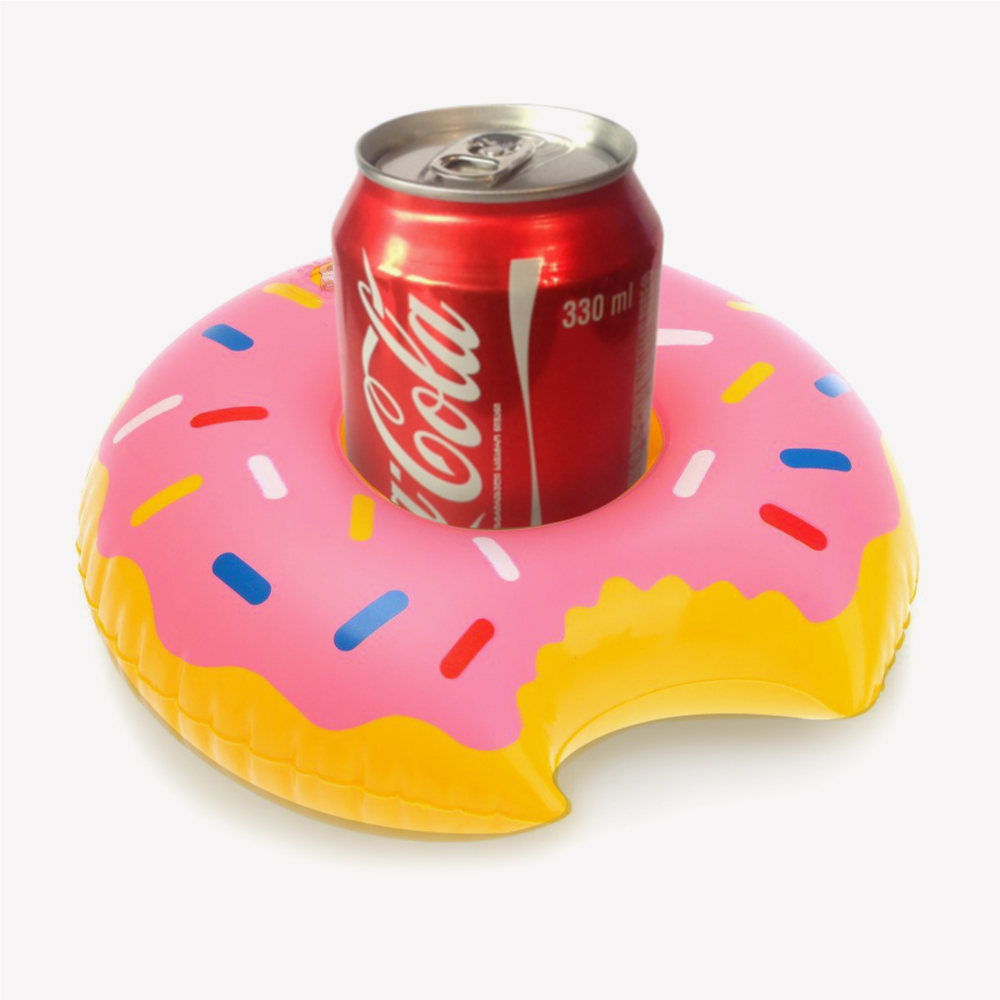 Yummy Donut Inflatable Pool Float and Pool Toy Drink Holder