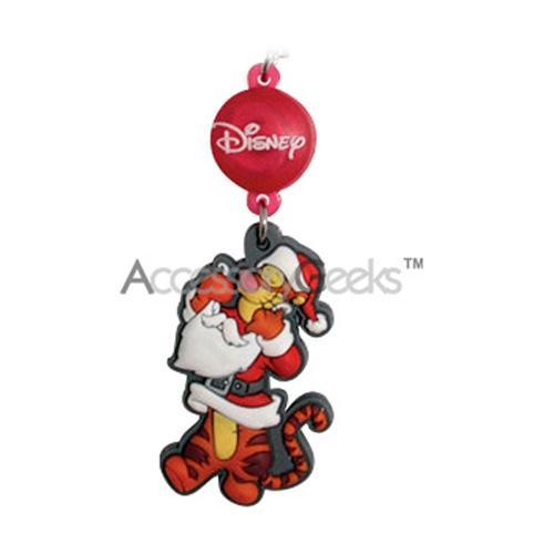 Disney Licensed Santa Clause Tigger Charm/Strap w/ Red Flashing LED