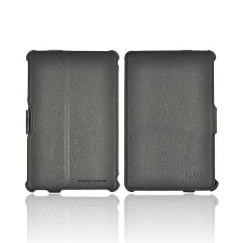 Original iLuv Ignite Amazon Kindle Fire Leather Portfolio Hard Case Stand, IAK501BLK - Black