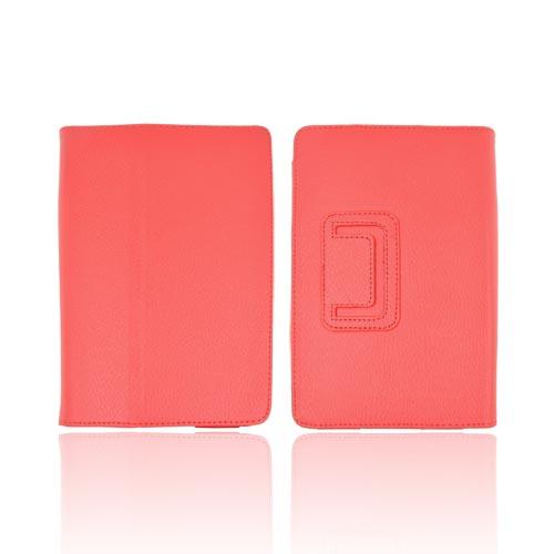 Premium Amazon Kindle Fire Leather Stand Case w/ Magnetic Closure - Red