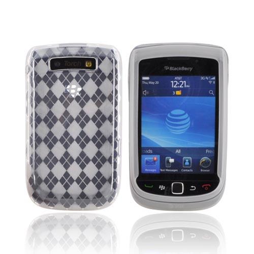 Blackberry Torch 9800 Crystal Silicone Case - Argyle Clear