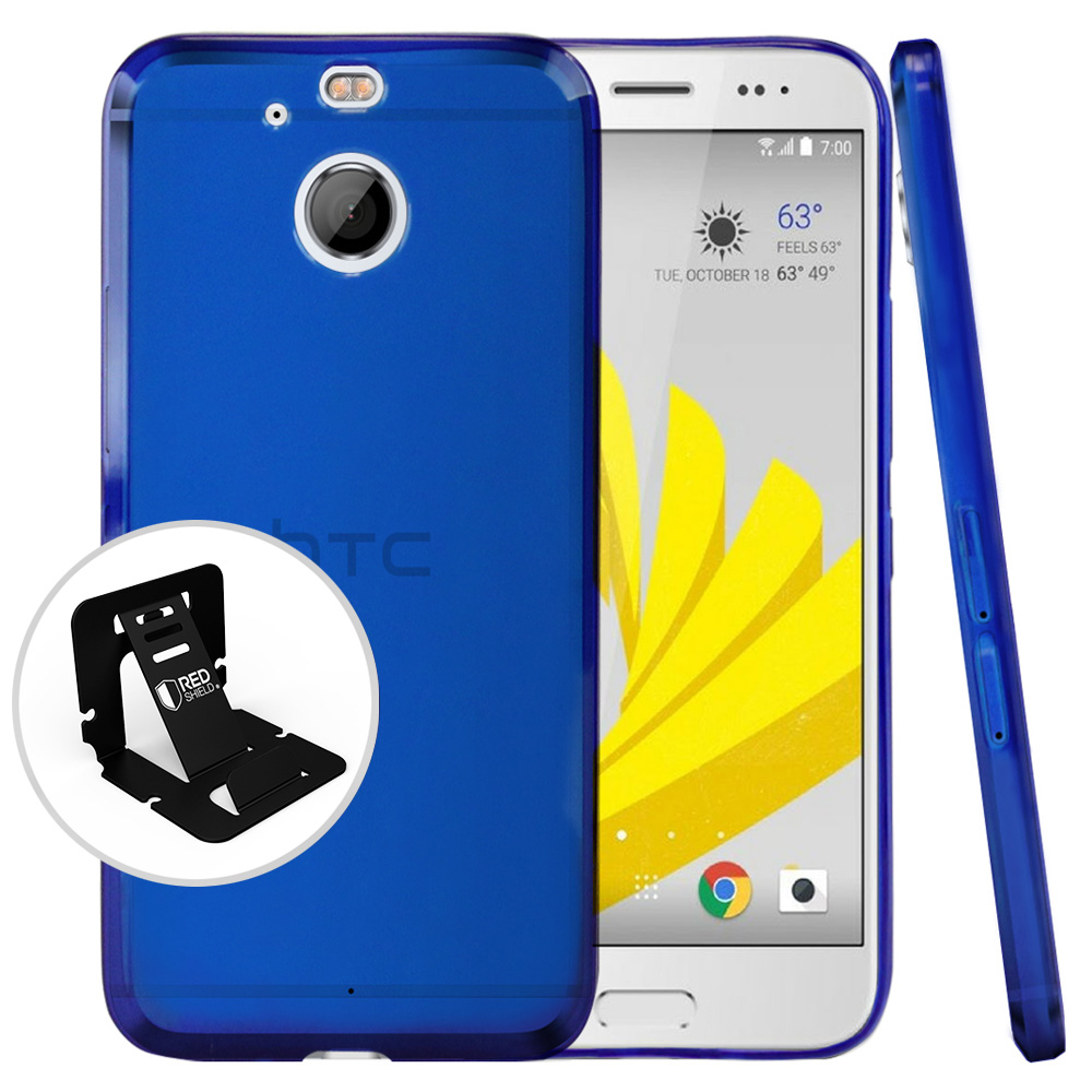 HTC Bolt Case, [Blue] Slim & Flexible Anti-shock Crystal Silicone Protective