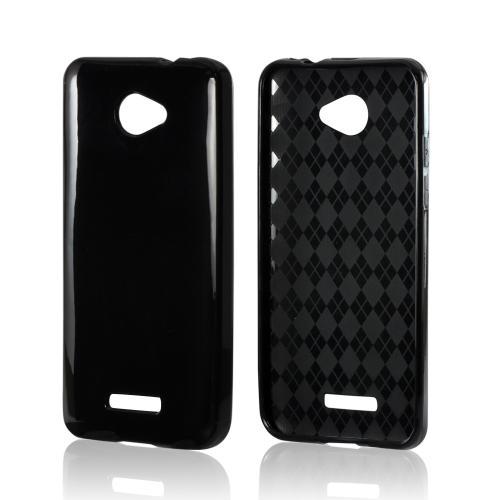 Black (Argyle Interior) Crystal Silicone Case for HTC Droid DNA