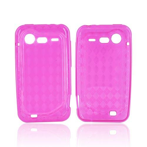HTC Droid Incredible 2 Crystal Silicone Case - Argyle Hot Pink