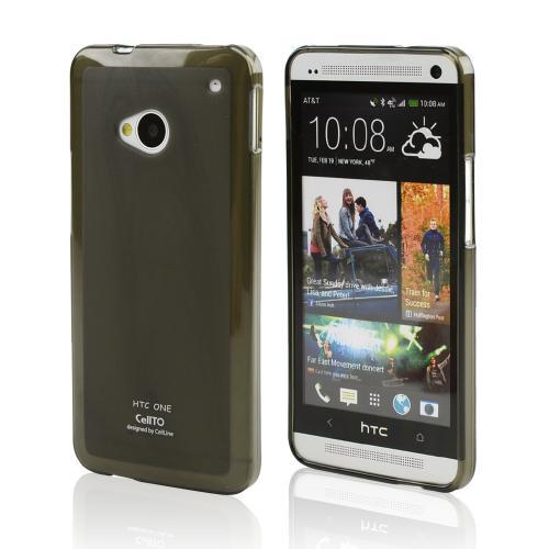 Smoke/ Frosted Matte Crystal Silicone Skin Case for HTC One