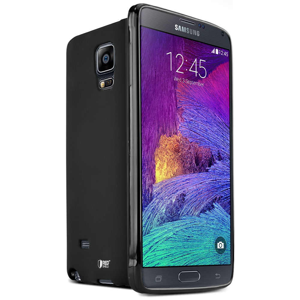 Samsung Galaxy Note 4 Case, REDshield [Black] Slim & Flexible Anti-shock