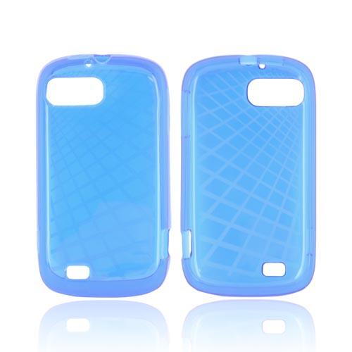 ZTE Fury N850 Crystal Silicone Case - Grid Blue