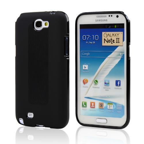 Black Super Premium Anti-Slip Crayon Series Crystal Silicone Case for Galaxy Note 2