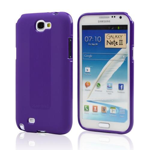 Purple Super Premium Anti-Slip Crayon Series Crystal Silicone Case for Galaxy Note 2