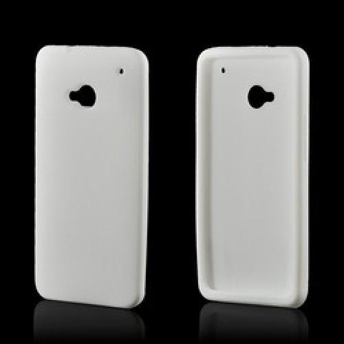 White Silicone Case for HTC One