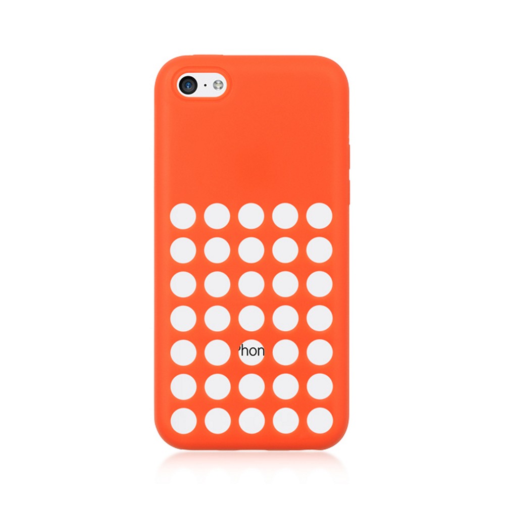 Melon Pink Silicone Skin Case w/ Holes for Apple iPhone 5C