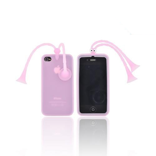 AT&T/ Verizon Apple iPhone 4, iPhone 4S Silicone Case w/ Stand - Pink Bug - XXIP4